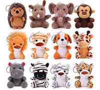 JKDHJK Lot de 12 pendentifs animaux de la jungle, pendentifs décoratifs