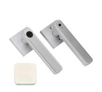 JKDND Serrure À Poignée Intelligente 4-en-1 À Empreinte Digitale/clavier/clé/application De Déverrouillage Biométrique Pour Chambre À Coucher, Bureau Et Hôtel Compatible Tuya Hub(Silver HUB)