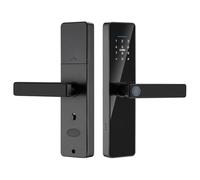 JKDND Serrure Intelligente À Empreinte Digitale Compatible Avec Les Empreintes Digitales, Les Codes, Les Cartes, Les Clés Et L'application TTlock.(Black TTlock)