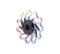 JKELPV Poulie Dentée Dérailleur arrière VTT, poulie CNC 11T 13T, roulements en céramique, Rouleaux de Changement de Vitesse légers pour vélo de Route Outil Calage Volant d’inertie(11T Colorful)
