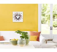 JKEVCBIAX Tableau sur toile imprimé papillons - Branches en forme de cœur entourées de papillons colorés - Image sur le thème de l'amour (40x40cm/Sans cadre)