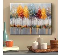 JKEVCBIAX Toile imprimée représentant un paysage de forêt d'automne, idéale pour décorer un salon, une chambre ou une maison de campagne moderne (80 x 160 cm, sans cadre).