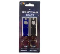 JKG Lot de 2 petites lampes de poche LED pour porte-clés - Visible jusqu'à 2 km - Mini lampe torche super lumineuse pour porte-clés - Utilisation quotidienne et d’urgence