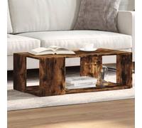 Jkghdrt Table basse en chêne fumé - 89,5 x 48 x 30 cm - En bois - Table basse moderne avec surface de rangement - Pour le rangement du salon - Facile à nettoyer - Table d'appoint pratique