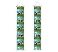JKIEGOQ Bannière de porche avec image de deux grands pandas - Robuste, durable, lavable et réutilisable, décoration de remise de diplôme 30,5 x 180,3 cm