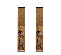JKIEGOQ Bannière de porche égyptienne hiéroglyphiques pour remise de diplôme - Robuste, durable, lavable et réutilisable, décoration de remise de diplôme 30,5 x 180,3 cm