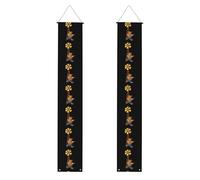 JKIEGOQ Bannière de porche « Little Bear jouant avec un moulin à vent » - Robuste, durable, lavable et réutilisable - Décoration de remise de diplôme 30,5 x 180,3