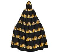 JKIEGOQ Cape à capuche Majestic Flame Tiger pour adulte pour Halloween, fêtes costumées et plus encore