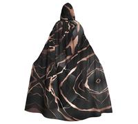 JKIEGOQ Cape à capuche noire et or rose avec motif marbré pour adultes, pour Halloween, fêtes costumées et plus encore