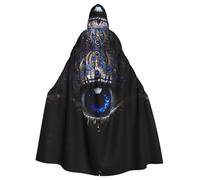 JKIEGOQ Cape à capuche pour adulte avec motif mauvais œil pour Halloween, fêtes costumées et plus encore