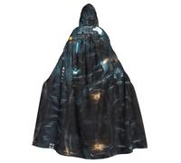 JKIEGOQ Cape à capuche pour adulte Motif robot Future pour Halloween, fêtes costumées et plus encore