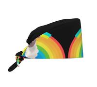 JKIEGOQ Chapeau de travail respirant guimauves dans la prairie verte imprimé peau de pêche velours de qualité supérieure, réglable, doux, polyvalent