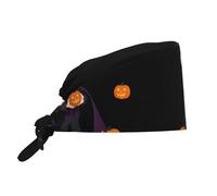 JKIEGOQ Chapeau de travail respirant pour petit garçon en costume de vampire imprimé peau de pêche velours réglable, doux, polyvalent
