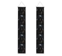 JKIEGOQ Grim-Reaper Bannière de porche pour remise de diplôme - Robuste, durable, lavable et réutilisable, décoration de remise de diplôme 30,5 x 180,3 cm
