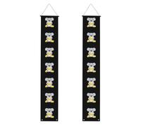 JKIEGOQ Koala mangeant des chips de pommes de terre Bannière de porche pour remise de diplôme - Robuste, durable, lavable et réutilisable, décoration de remise de diplôme 30,5 x 180,3