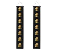 JKIEGOQ Monster Burger Bannière de porche pour remise de diplôme - Robuste, durable, lavable et réutilisable, décoration de remise de diplôme 30,5 x 180,3 cm