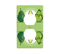 JKIEGOQ Panneau mural à double prise avec impression de couple d'avocat - 11,4 x 7 cm