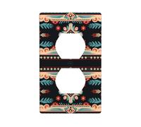 JKIEGOQ Panneau mural avec broderie de la nation indienne - Plaque décorative résistante à la chaleur - 11,4 x 7 cm