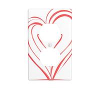 JKIEGOQ Panneau mural avec impression « Love with Lines » - Double prise murale - Décoration résistante à la chaleur - 11,4 x 7 cm