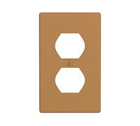 JKIEGOQ Panneau mural de couleur unie marron avec impression double prise murale - Plaque décorative résistante à la chaleur - 11,4 x 7 cm