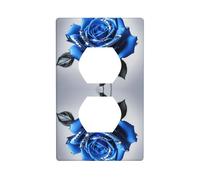 JKIEGOQ Panneau mural double avec impression rose bleue - Plaque décorative résistante à la chaleur - 11,4 x 7 cm