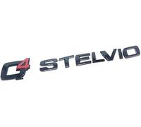 JKIOHG Auto Autocollant de Voiture pour Alfa Romeo Stelvio Q4, 3D Avant Arrière et Carrosserie Logo Emblème Insigne Badge Décoration Accessoires