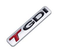 JKIOHG Auto Autocollant de Voiture pour T GDI GDI, 3D Avant Arrière et Carrosserie Logo Emblème Insigne Badge Décoration Accessoires,B-Asian Silver