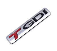 JKIOHG Auto Autocollant de Voiture pour T GDI GDI, 3D Avant Arrière et Carrosserie Logo Emblème Insigne Badge Décoration Accessoires,B-Bright Silver