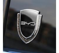 JKIOHG Auto Emblème Logo pour BYD Atto 3 /Dolphin /e6 /Seal/Song Plus/Tang/Yuan, ABS Badge Autocollant Capot/Couvercle de Coffre Arrière Insigne Décoration Accessoires