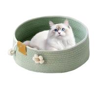 Jkioump Panier Lit pour Chat - Panier Rond D'intérieur pour Chats De Petite Taille - Griffoir Et Meuble De Rangement pour Petits Moyens Grands Races Repos Jeu Détente Appui De Fenêtre Voiture Été