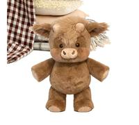 Jkioump Peluche Vache, 45cm Doux Doudou Vache Qui Court, Adorable Peluche d'animal Fermier, Décoration Chambre, pour Réconfort Maison Bureau Voiture Crèche Chambre Hôtel Camping