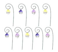 Jkioump Piquets De Jardin Décoratifs - avec poutres Parapluie en résine Faites Main Neuf pièces,Décoration Métallique Extérieure - pour arrière-Cour terrasse pelouse Parc Massif en