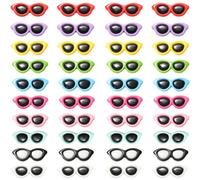 JKJF 40pcs Mini lunettes soleil flatback résine charme Mini lunettes soleil artisanat mignon lunettes soleil charme bricolage artisanat épingle à cheveux téléphone cas décoration - 10 couleurs