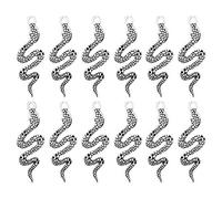 JKJF Alliage Snake Charms Métal Pendentif Magie DIY Artisanat Charms pour Collier Bracelet Boucle d'oreille Pendentif - 20 Pcs Argent