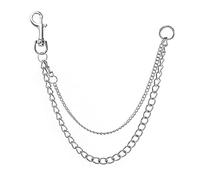 JKJF Chaîne de taille punk pour pantalon Hip Hop, Chaîne de corps, Chaîne de taille multicouche épaisse et lourde, Chaîne de poche pour femme, homme, fille, garçon, Style 5, Argenté
