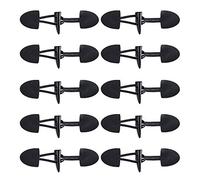 JKJF Lot de 10 boutons de rechange en cuir synthétique avec corne en résine noire pour manteau, cape, veste, vêtements