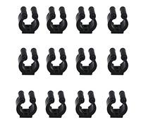 JKJF Lot de 12 clips de localisation de queue de billard pour canne à pêche Noir