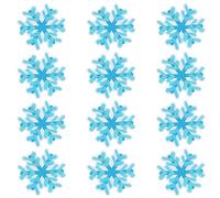 JKJF Lot de 12 écussons brodés en forme de flocon de neige à repasser ou à coudre pour vêtements, sac à dos, chaussures, veste, jeans, chapeau, robe - Bleu