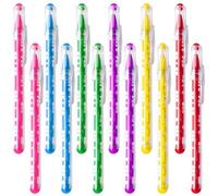 JKJF Lot de 12 stylos à encre gel labyrinthe - Pour l'école, le bureau - 1,0 mm - Noir