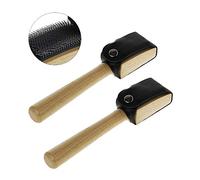 JKJF Lot de 2 brosses de Nettoyage pour Chaussures de Danse, Semelle en Daim et Bois