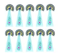 JKJF Lot de 20 boîtes à bonbons en forme de paon en forme de triangle de paon pour fête de mariage, anniversaire d'enfants