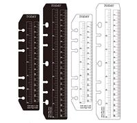 JKJF Lot de 4 marque-pages en plastique à 6 trous pour classeur A5 A6 Transparent et noir