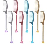 JKJF Lot de 8 stylos gel Peigne à encre gel Peigne à bille Diamant Peigne Encre gel pour école bureau papeterie - 0,5 mm Noir