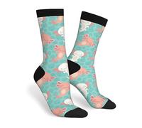 JKJOJIA Chaussettes fantaisie pour homme et femme, chaussettes amusantes et décontractées, Kawaii Axolotl Cute, taille unique