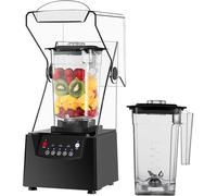 JKJZSALJ Blender À Smoothies, Blender Professionnel 1800 W pour La Cuisine avec Panneau De Commande Intelligent, 5 Programmes Prédéfinis, Machine À Jus Silencieuse De 2 L.