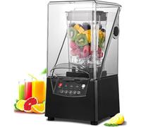 JKJZSALJ Blender Professionnel pour Smoothies, Mixeur sur Socle Électrique 1800 W avec 6 Lames Tranchantes, Bol Mélangeur Haute Vitesse 17 000 TR/Min pour Milkshakes, Smoothies Et Glace Pilée