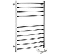 JKJZSALJ Chauffe-Serviettes, Porte-Serviettes, Porte-Serviettes Électrique Mural Incurvé en Acier Inoxydable, Luxueux, Étanche Ip56, Accessoires De Salle De Bain pour La Maison, Serviette De Bain