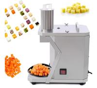 JKJZSALJ Coupe-Légumes Électrique 200 W en Acier Inoxydable, Usage Professionnel, Éjection Rapide en 3 Secondes, Lames Multiples, Idéal pour Pommes De Terre, Carottes, Oignons Et Plus Encore, 15 Mm