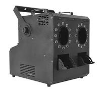 JKJZSALJ Machine À Bulles Et Fumée Co2 3 en 1, Modèle Professionnel À Quatre Buses, avec Éclairage LED, Ventilateur Puissant À Haut Débit Et Grande Roue À Bulles (2 Trous).