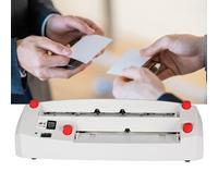 JKJZSALJ Massicot Électrique pour Cartes 3,5" X 2", 30 Feuilles/Min, 300 G, pour Bureau, Machine À Relier Et Découper Automatiquement Les Cartes De Visite Et Invitations.